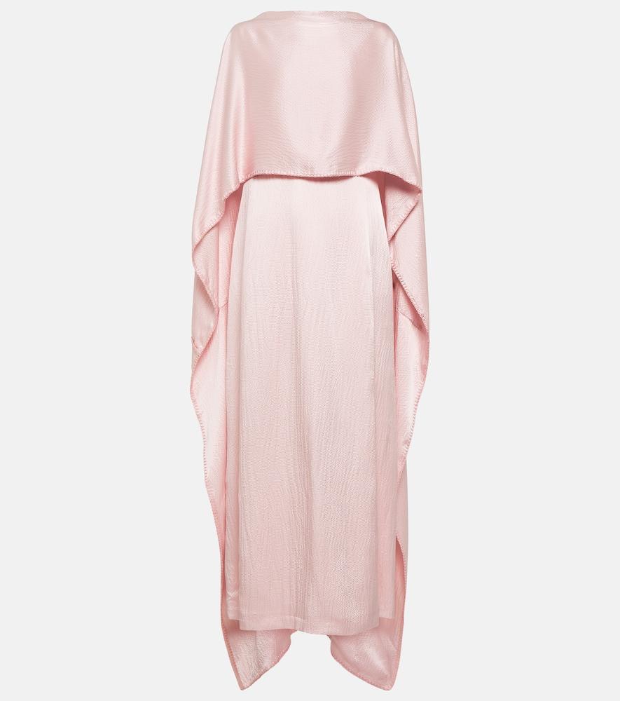 gabriela hearst caped silk satin gown