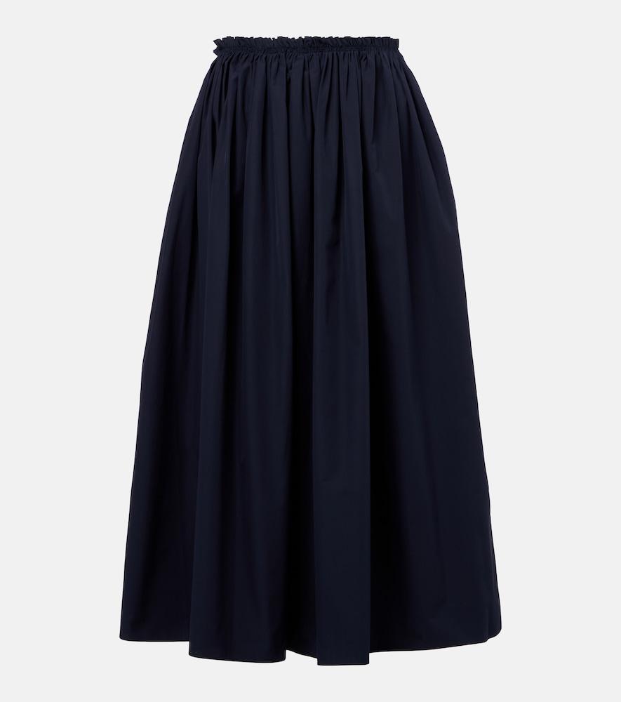 gabriela hearst chiara cotton poplin midi skirt