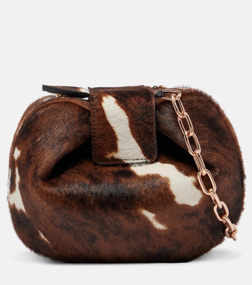 gabriela hearst demi small calf hair clutch