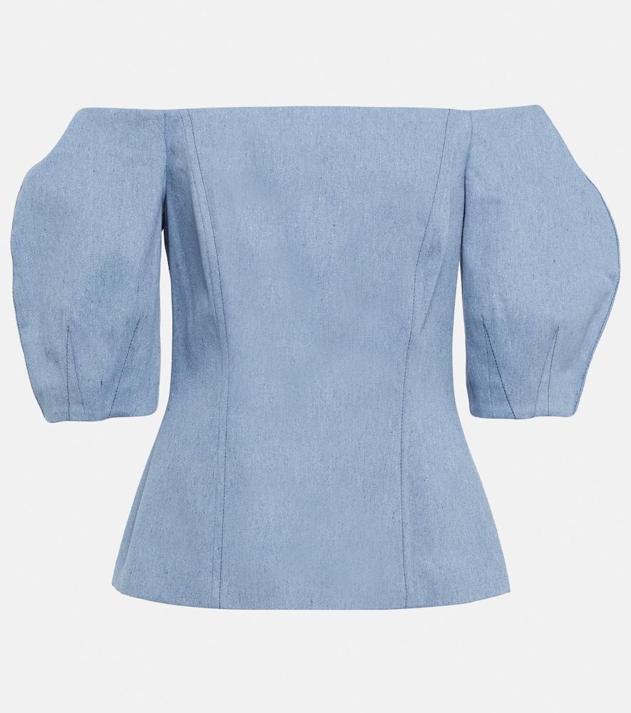 gabriela hearst ellen off-shoulder cotton top