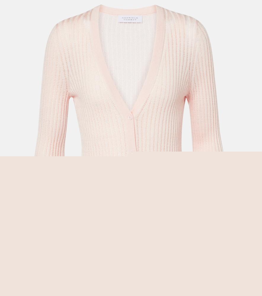 gabriela hearst emma pointelle cashmere and silk cardigan