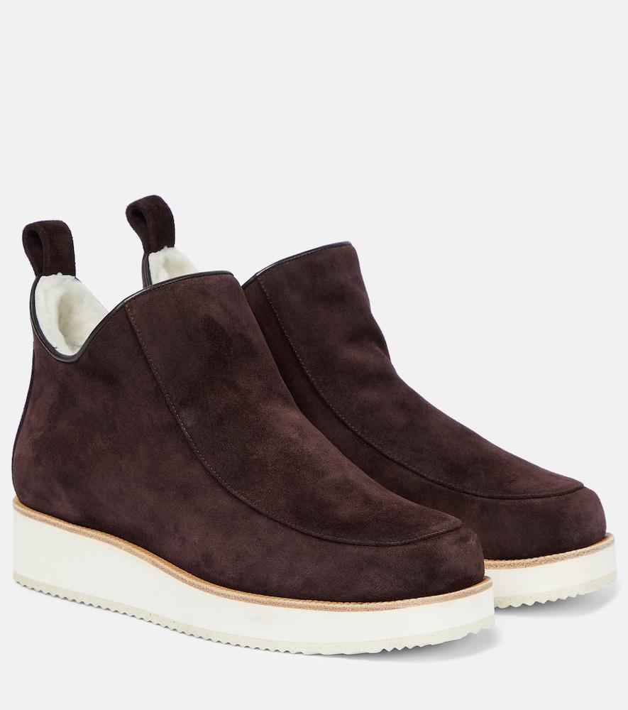 gabriela hearst harry shearling-lined suede ankle boots