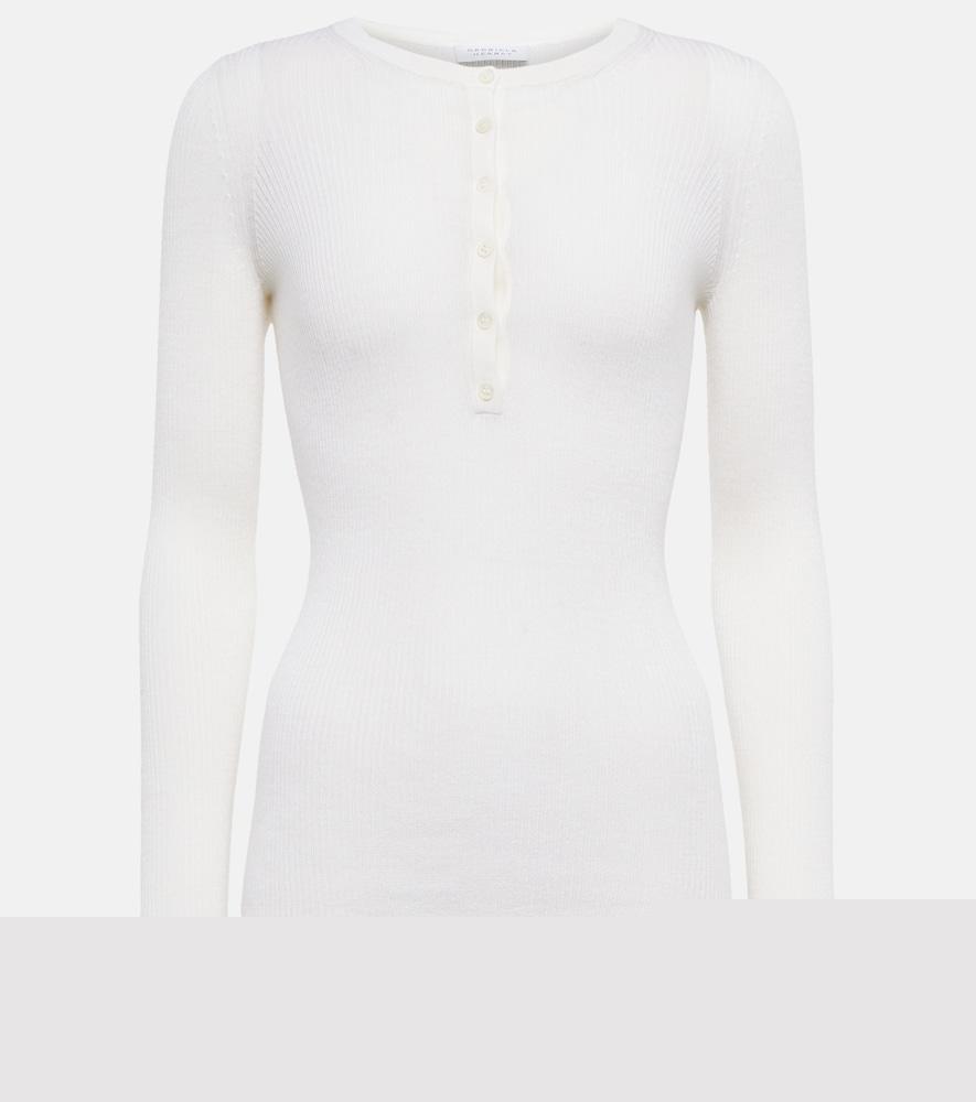 gabriela hearst julian cashmere and silk top