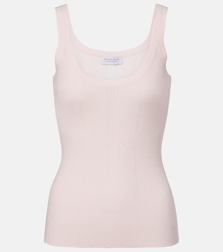 gabriela hearst lucy rib-knitted wool tank top
