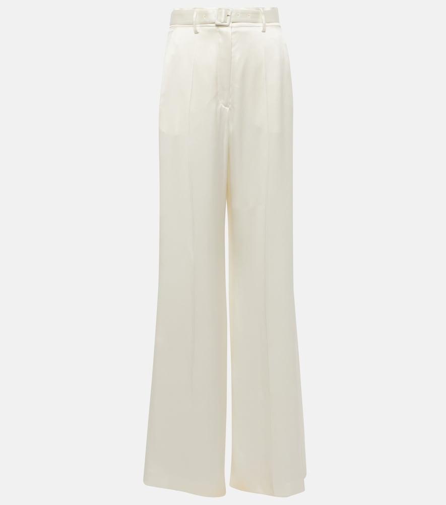 gabriela hearst mabon high-rise silk wide-leg pants