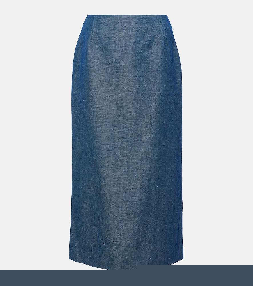 gabriela hearst manuela wool and linen maxi skirt