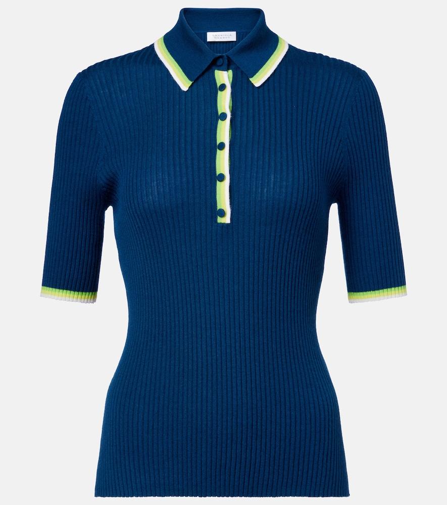 gabriela hearst perro cashmere and silk polo shirt