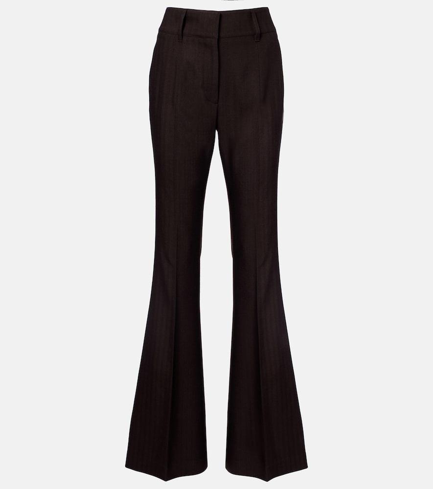 gabriela hearst rhein high-rise wool flared pants