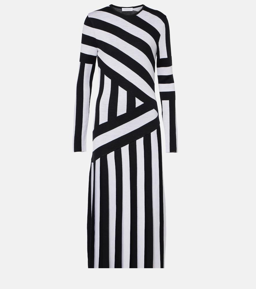 gabriela hearst seema striped wool maxi dress