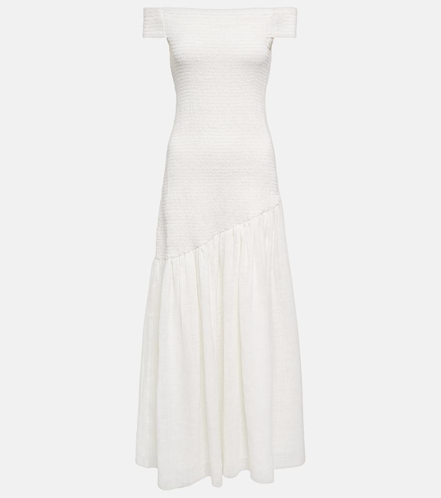 gabriela hearst veloso linen and silk maxi dress
