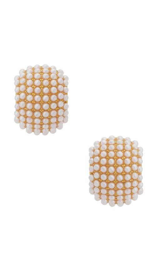galley los angeles ellie earrings in metallic gold.