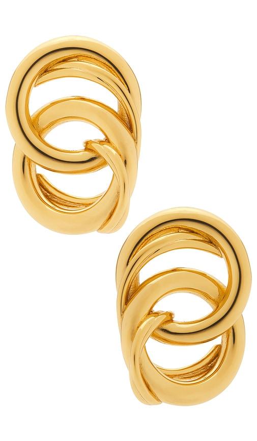 galley los angeles jules earrings in metallic gold.