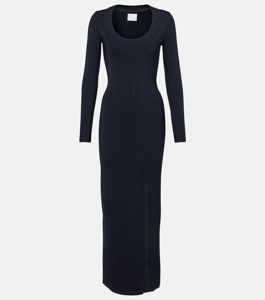 galvan atalanta knitted maxi dress