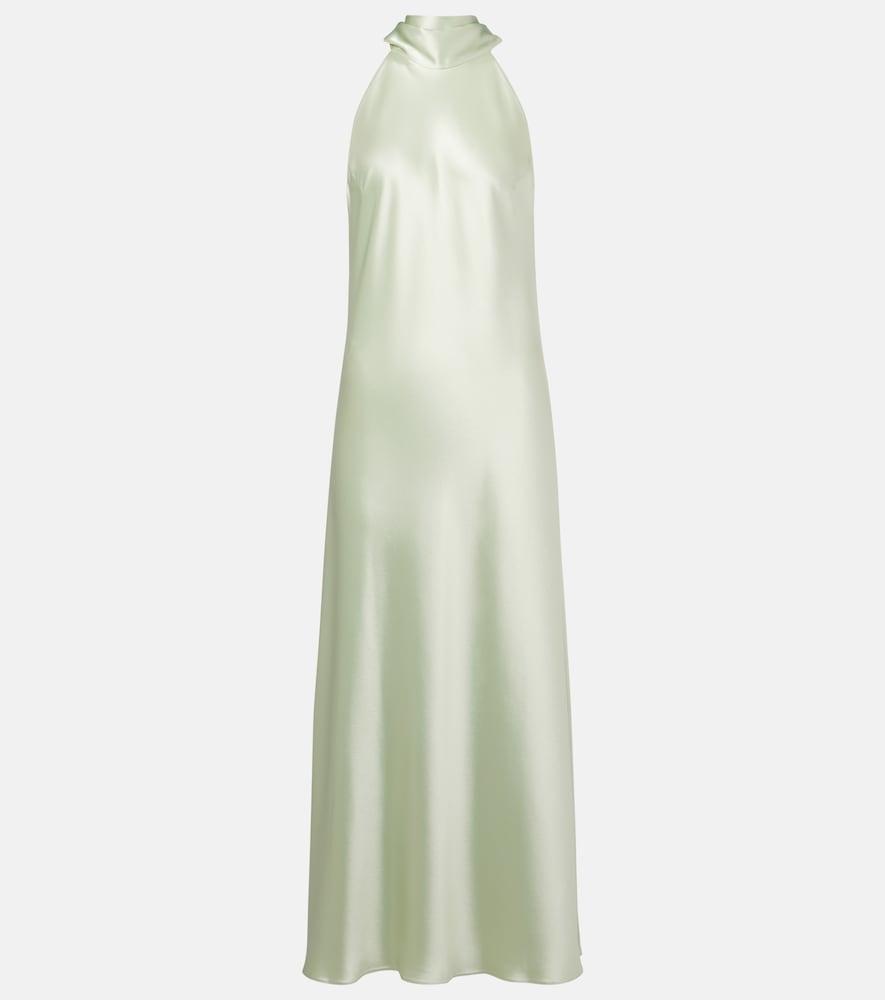 galvan sienna scarf-detail satin maxi dress
