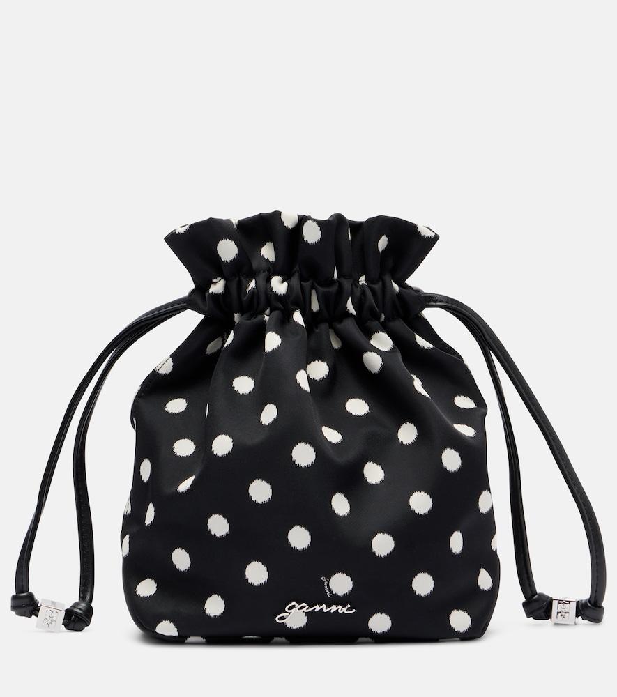 ganni bou polka-dot pouch