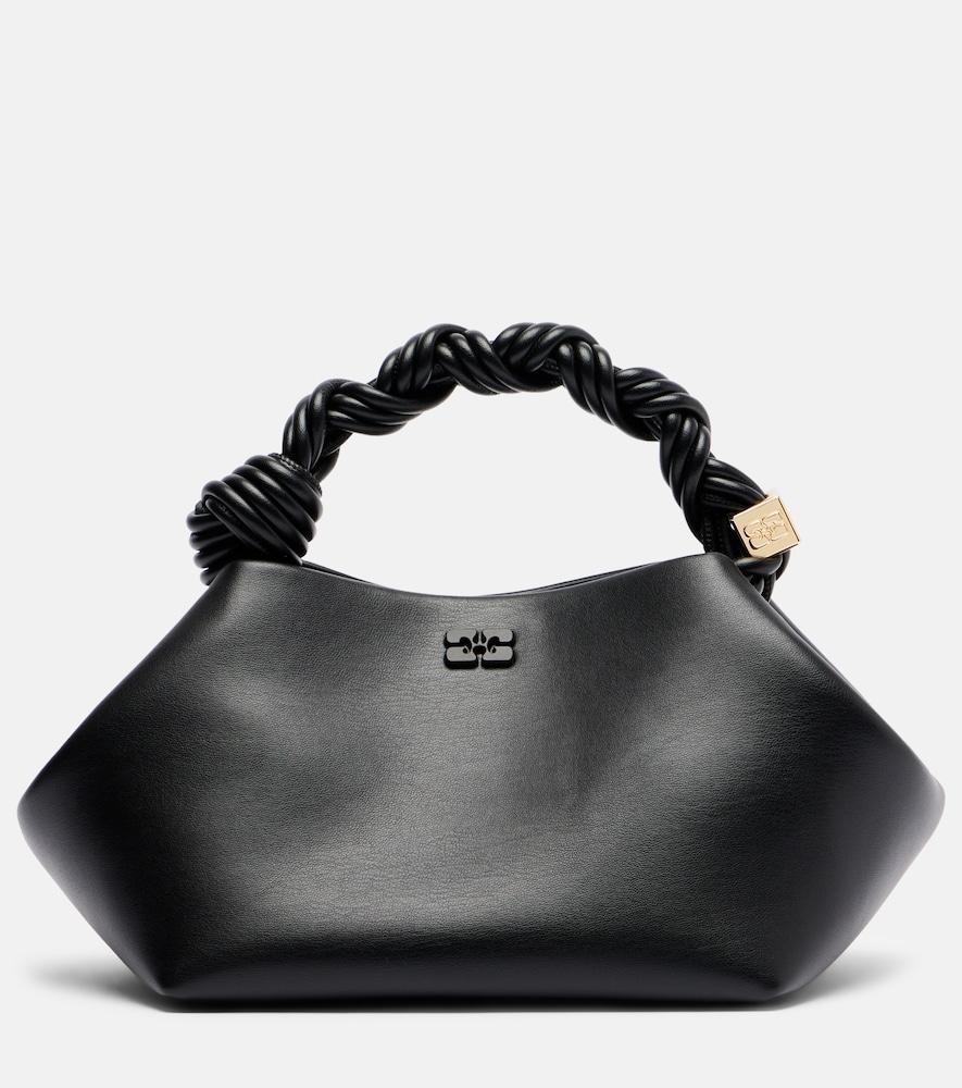 ganni bou small leather tote bag