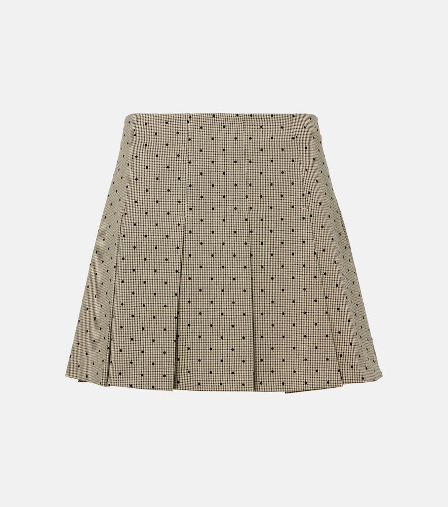 ganni checked miniskirt