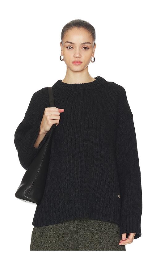 ganni chunky wool mix sweater in black. - size l/xl (also in s/m)