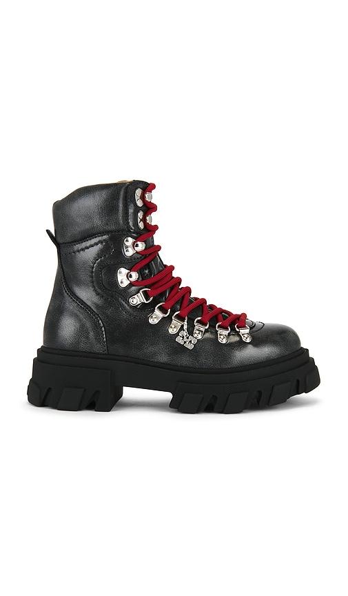 ganni cleated mountain boot in black. - size 36 (also in 37)