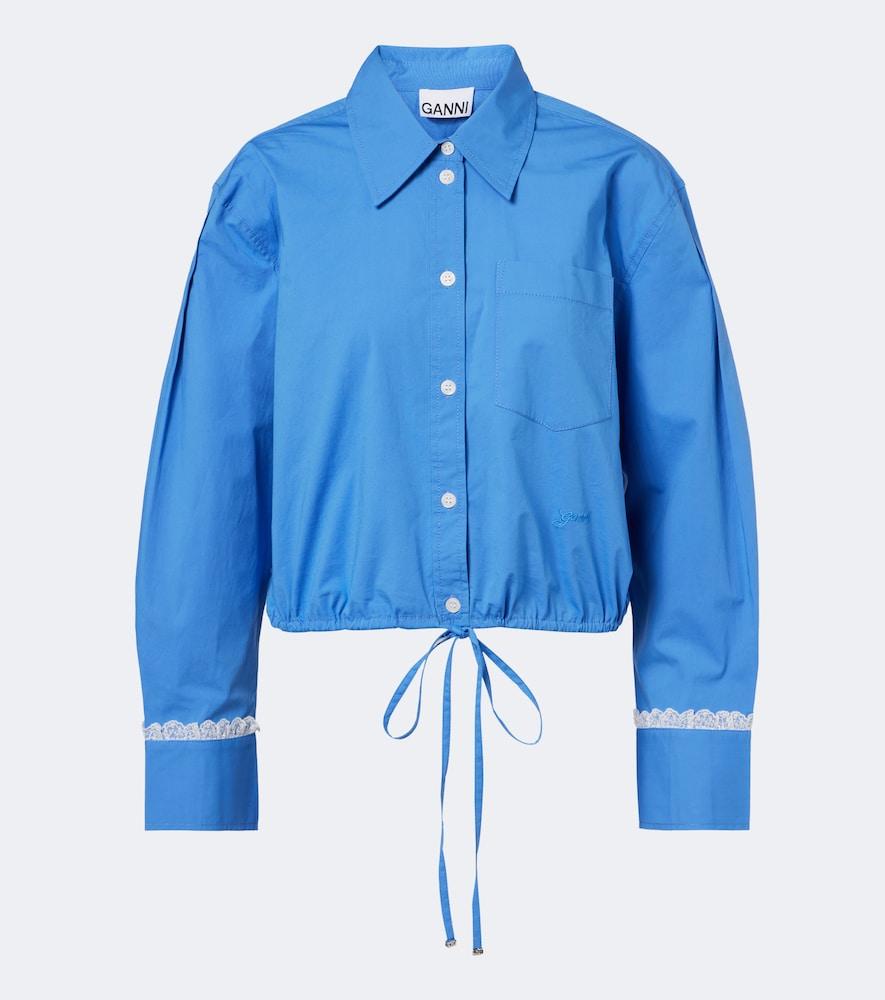 ganni cotton-blend shirt