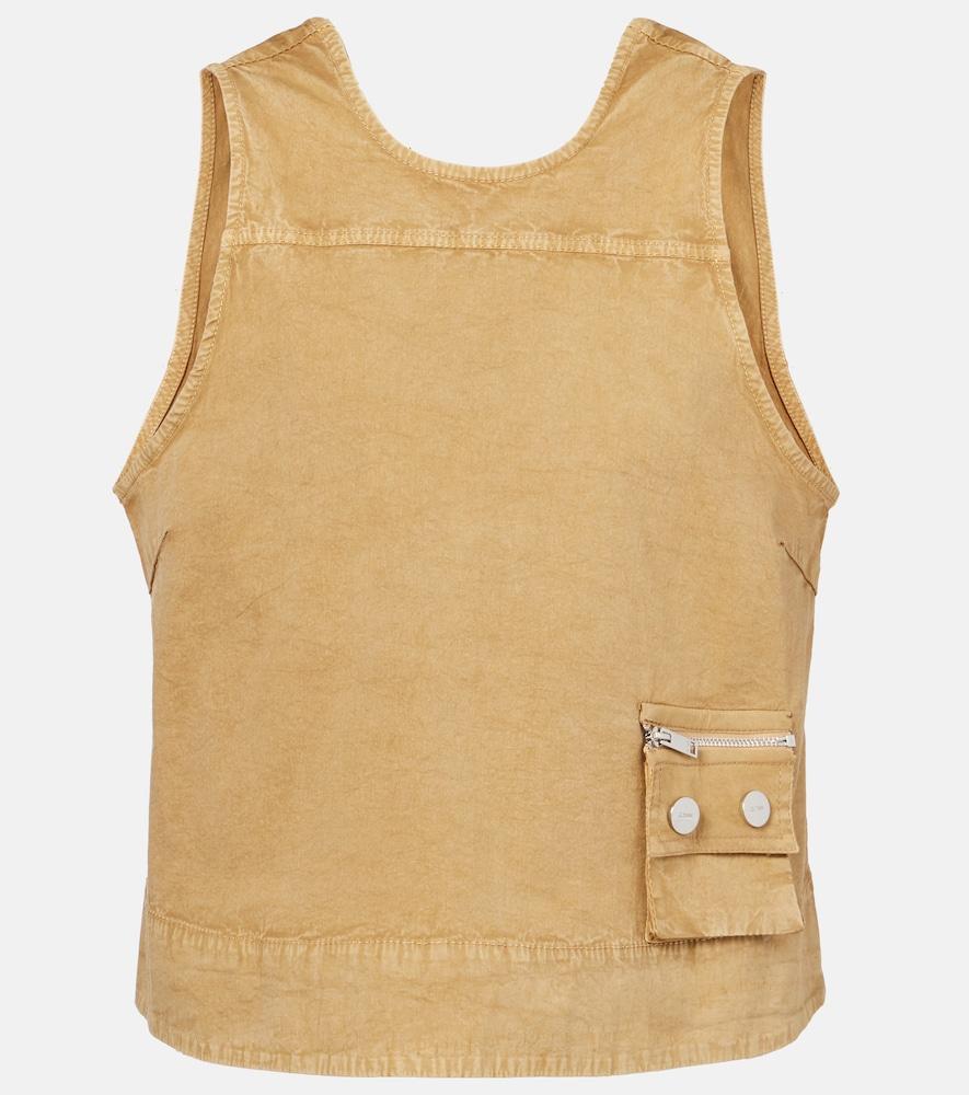 ganni cotton-blend top