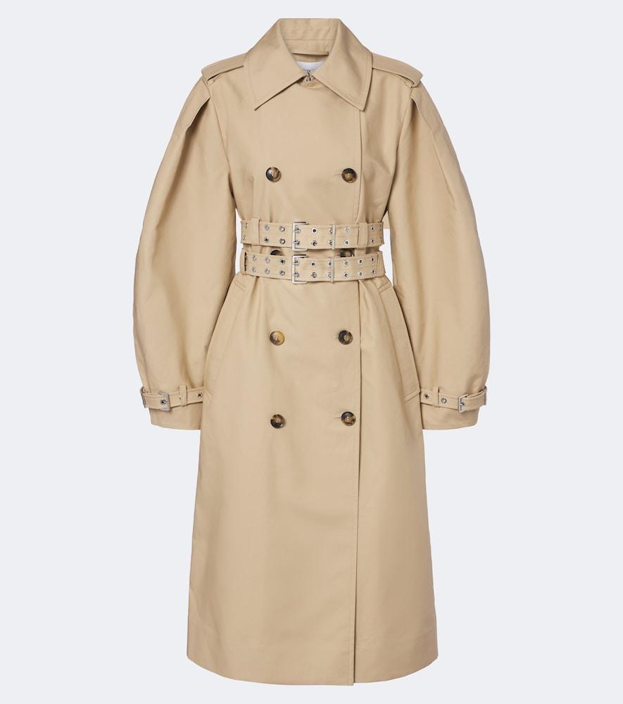 ganni cotton trench coat