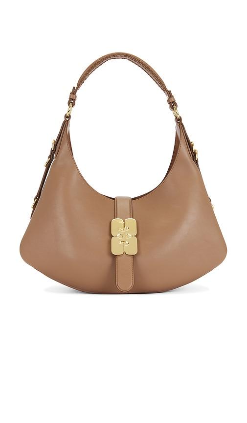 ganni kat small butter in brown.