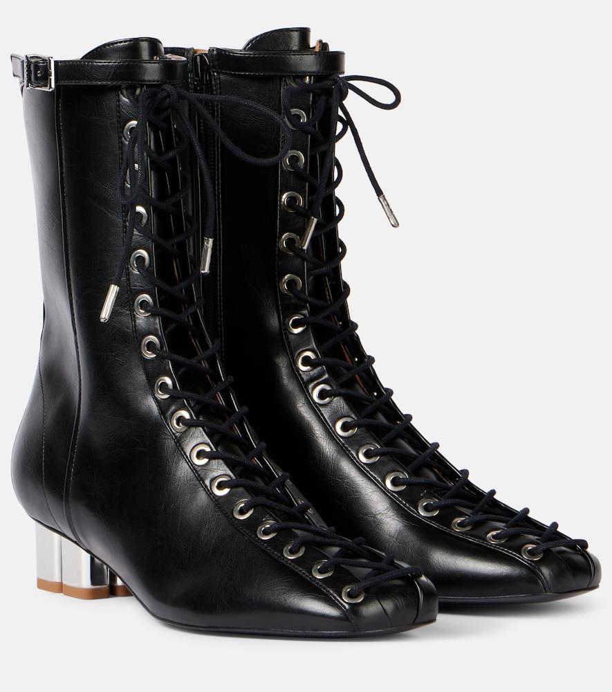 ganni lace-up boots