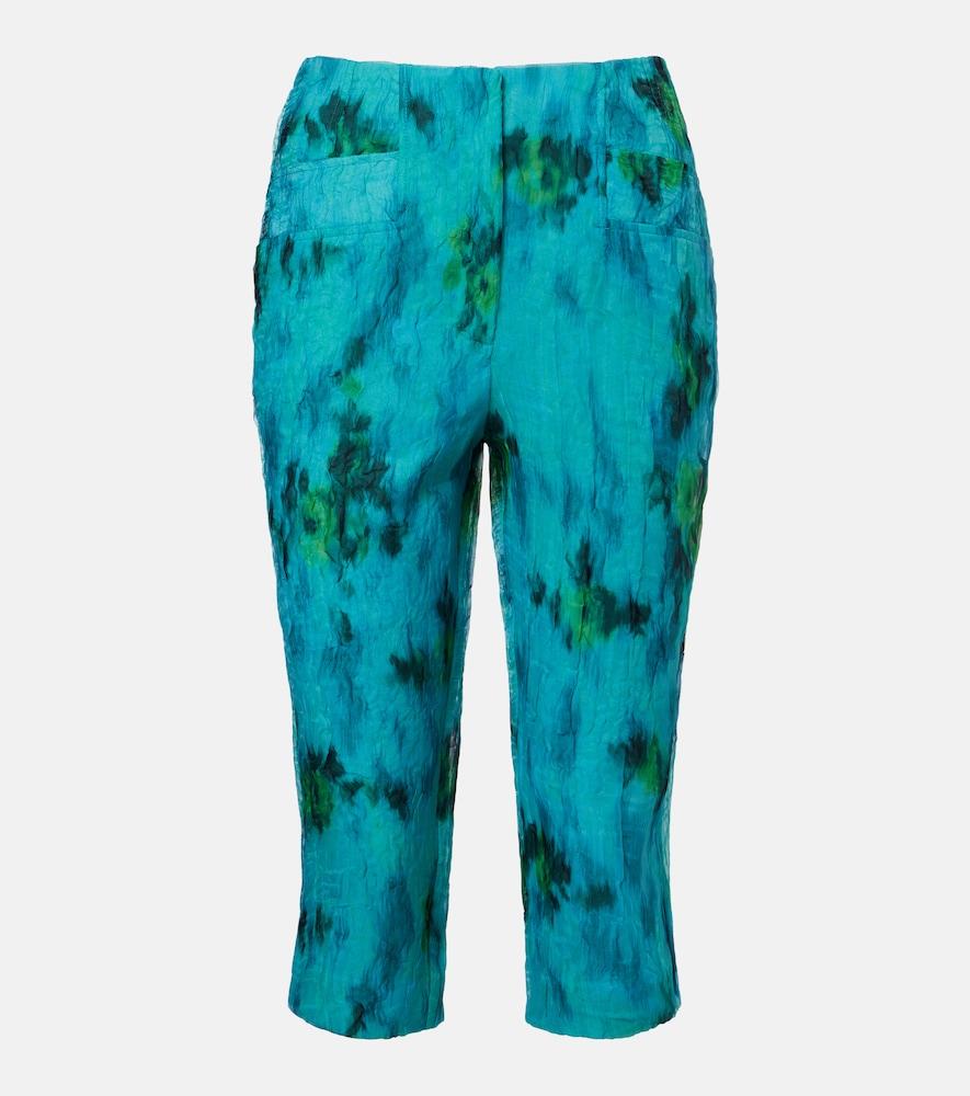 ganni printed capri pants