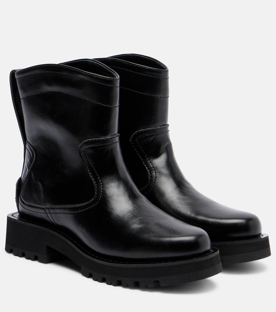 ganni studs ankle boots