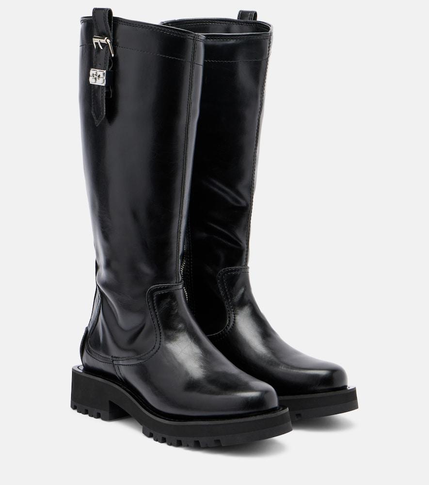 ganni studs knee-high boots