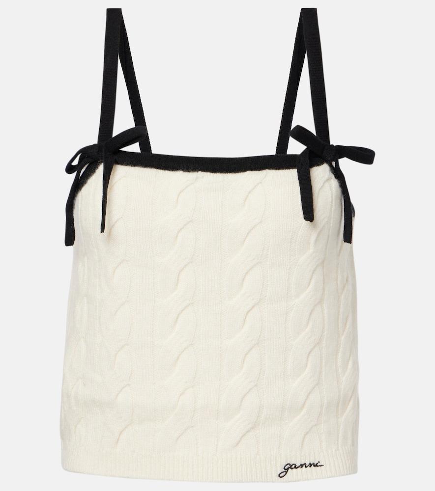 ganni wool and cashmere top