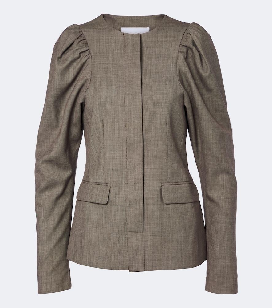 ganni wool-blend blazer