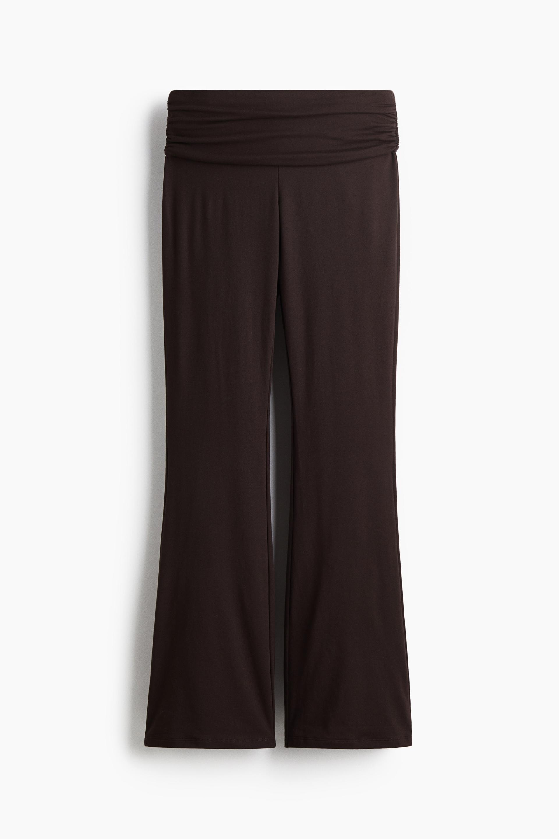 gathered microfiber yoga pants