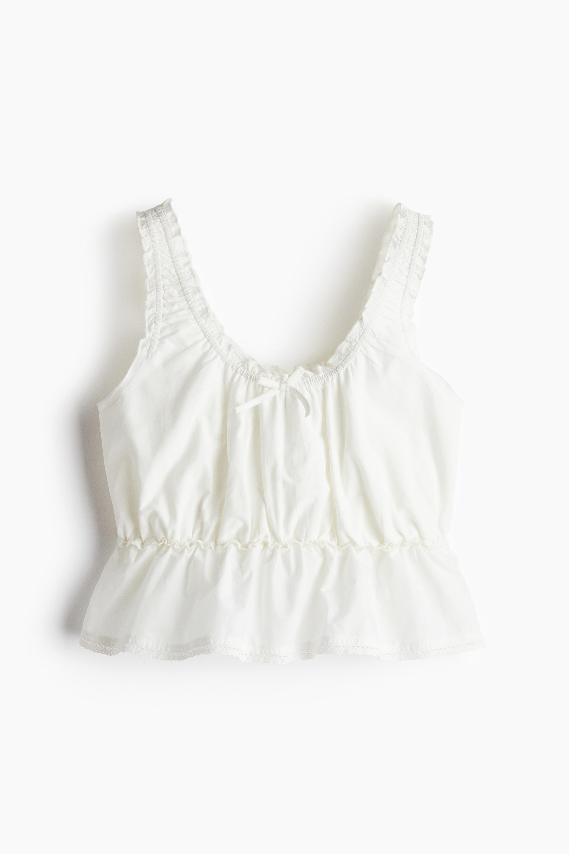 gathered peplum top