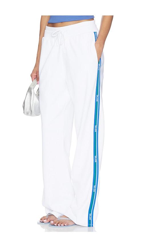 gcds logo tape straight sweatpant in white. - size s (also in xxs)