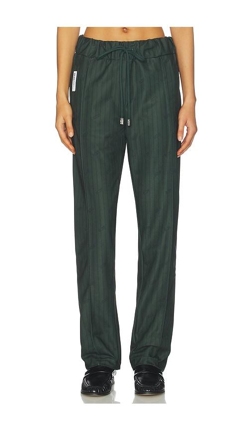 gcds triacetate pinstripe jogger in dark green. - size m (also in s, xs)