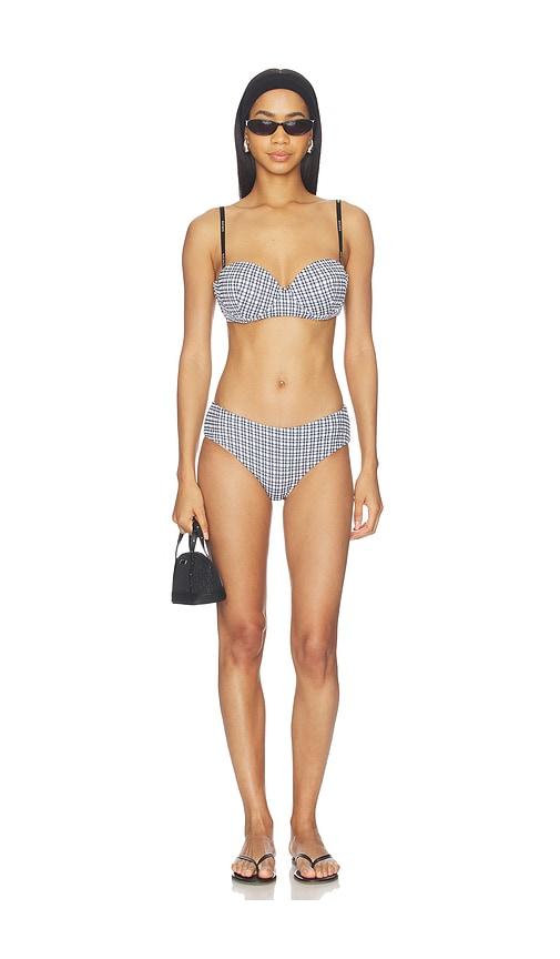 gcds vichy bikini in black, white. - size l (also in m, s)