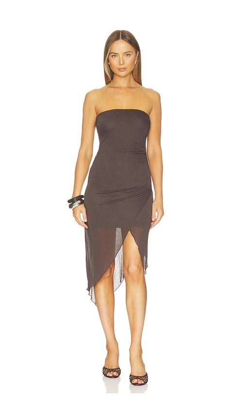 geel alma dress in chocolate. - size l (also in m, s, xs)