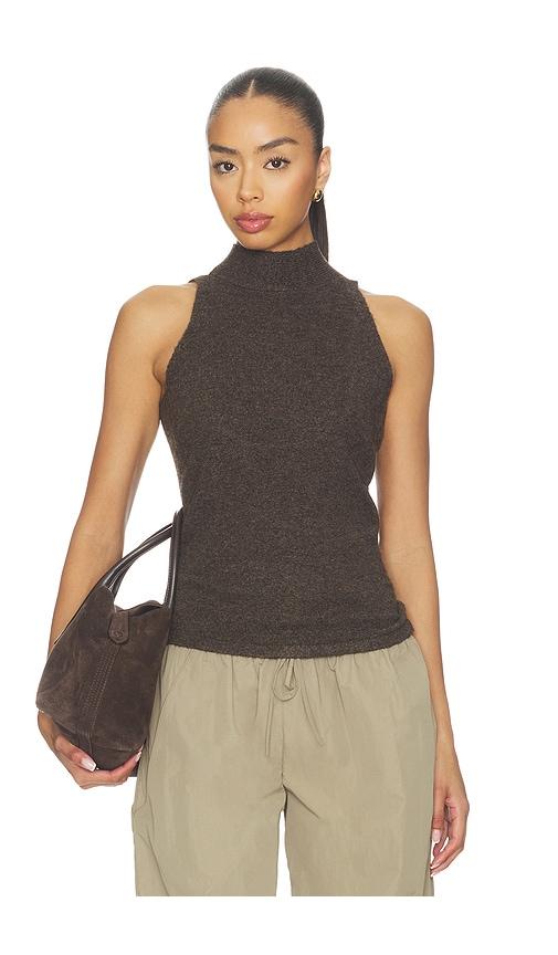geel antonia top in chocolate. - size l (also in s, xs, m)