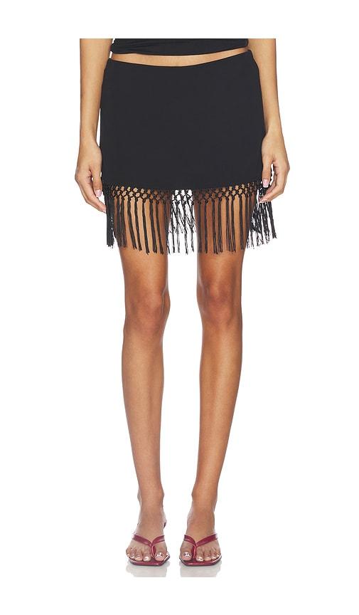 geel aria tassel skirt in black. - size l (also in s, xs, m, xl)