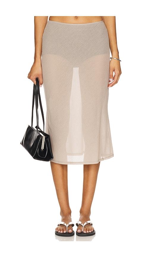 geel brynn skirt in taupe. - size l (also in s, xs, m)