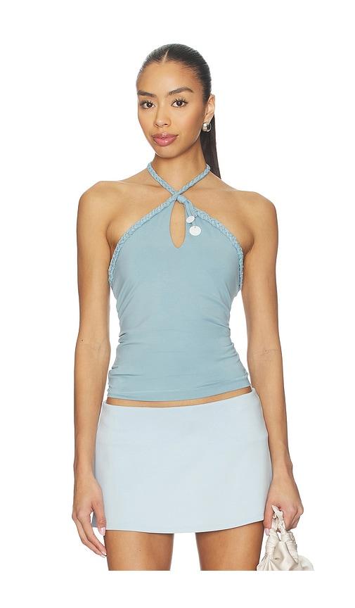geel carly top in blue. - size l (also in s, xs, m, xl)