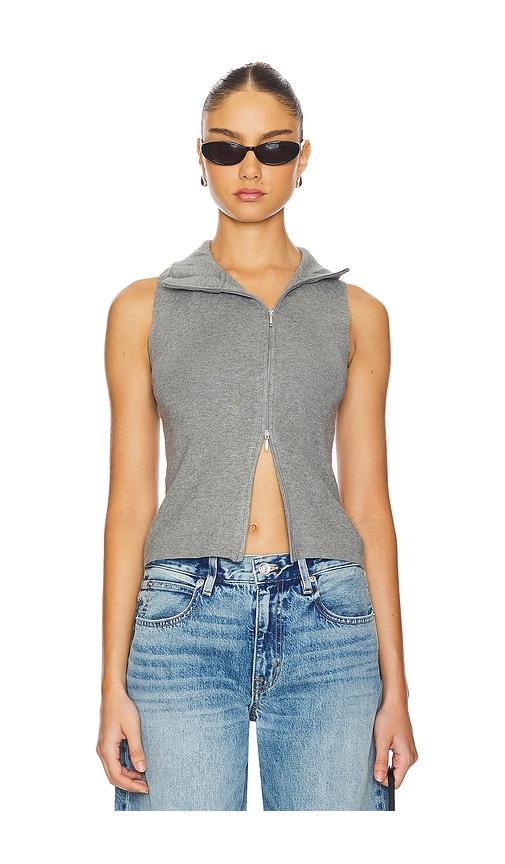 geel double zip vest in grey. - size l (also in xs, s, m, xl)