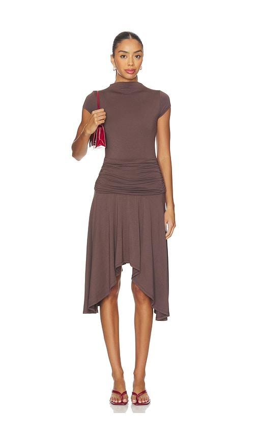 geel elodie dress in brown. - size l (also in s, xs, m)