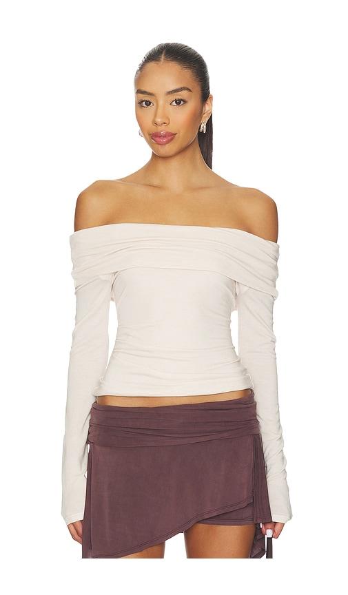 geel laura top in beige. - size l (also in xs, s, m)