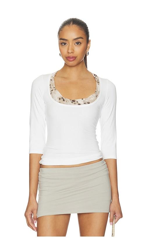 geel thompson top in white. - size l (also in s, xs, m)