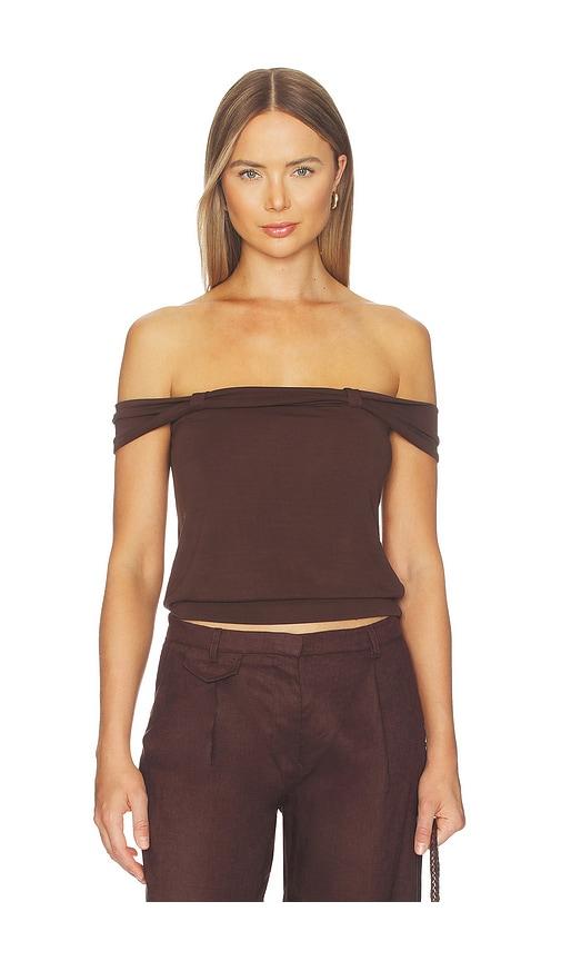 geel wilson top in chocolate. - size m (also in s, xs)