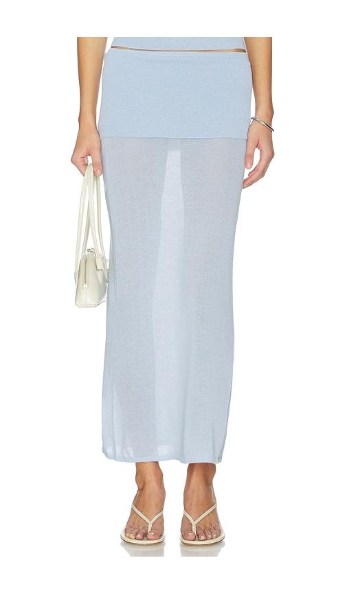 geel x revolve danni skirt in baby blue. - size l (also in s, xs, m, xl)