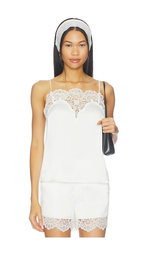 generation love alisa lace combo hammered satin cami in white. - size l (also in s, m, xl, xxl)